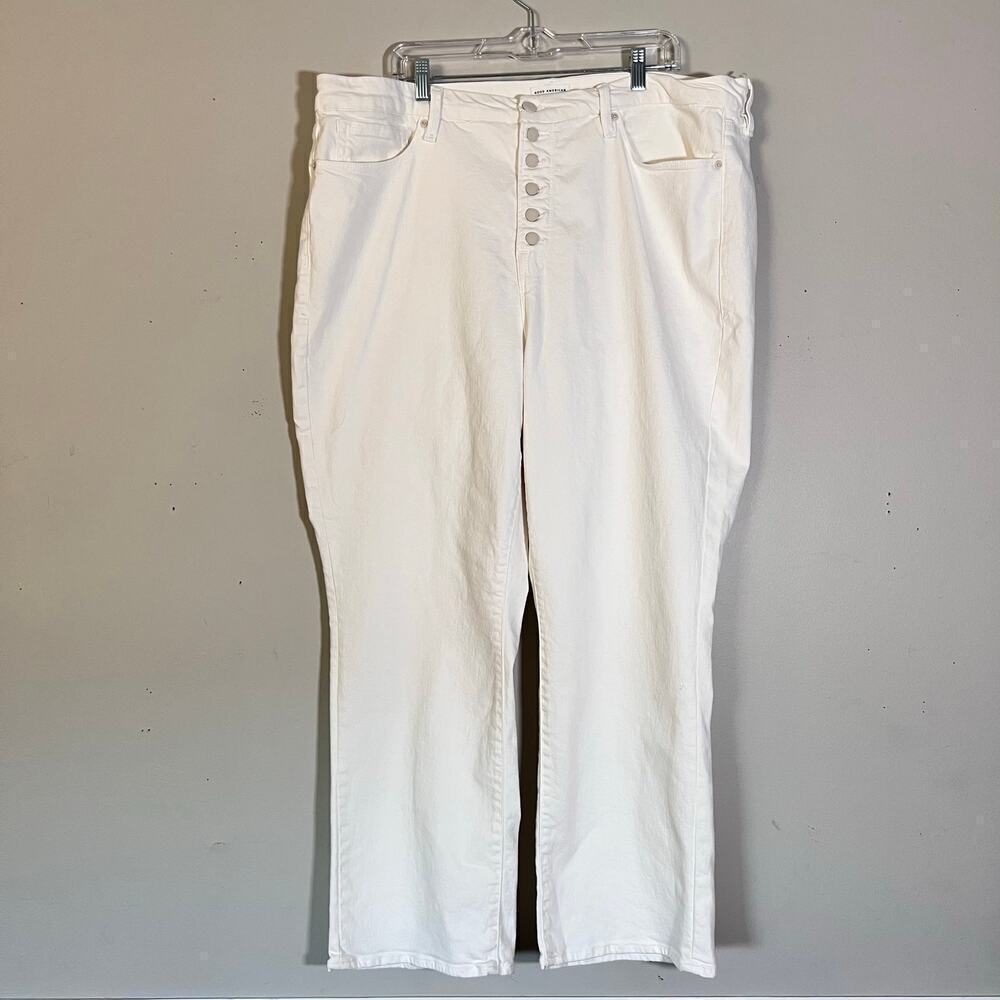 Good American Good Legs Light Compression Denim Jeans Size 20 Cloud White Plus